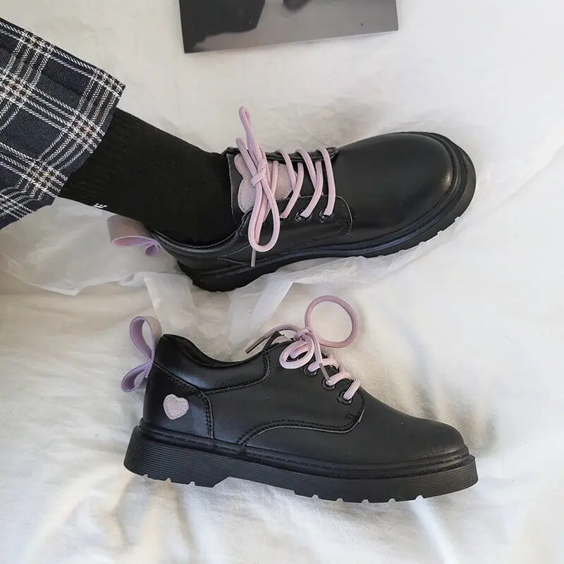 

Женские универсальные туфли на толстой подошве, маленькие кожаные туфли в студенческом стиле, в японском и британском стиле, весна 2021