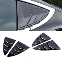 For Tesla Model 3 Rear Quarter Window Louver Spoiler Panel Side Deflector Blind Vent ABS Car Interior Accessories Sticker