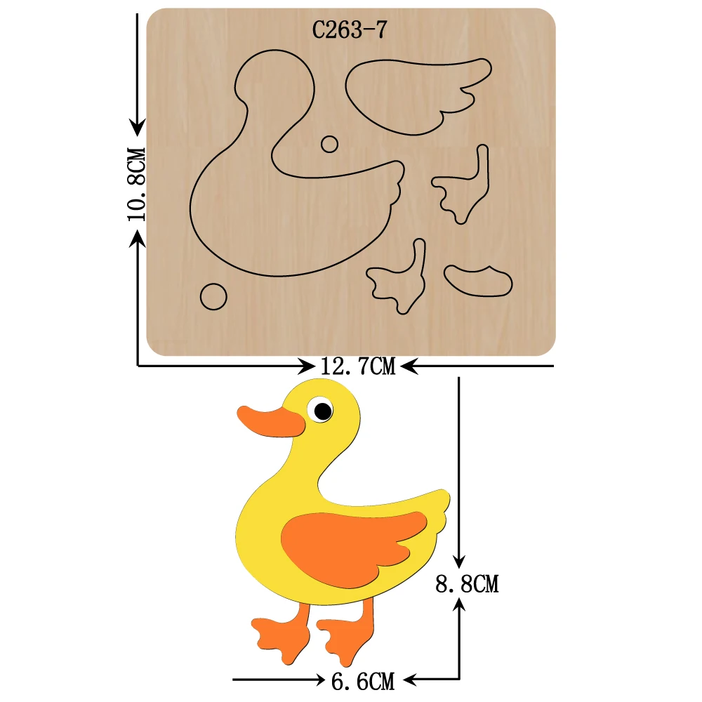 Новые высекальные штампы из утиного дерева для скрапбукинга обычных высекальных