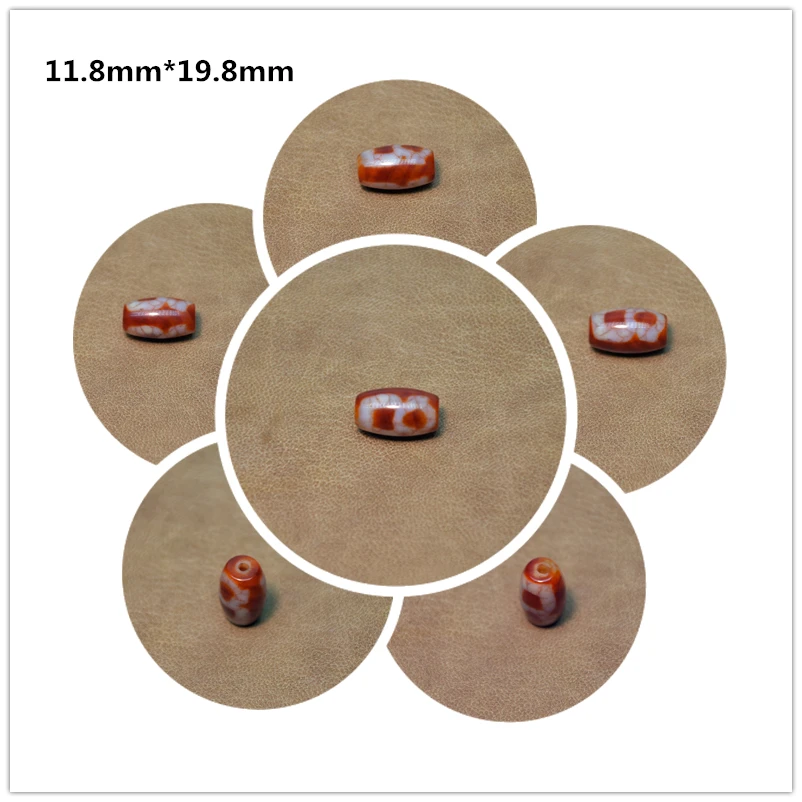 Тибетский красный Агат Дзи Лотос большие мужские 3 глаза Бог богатства