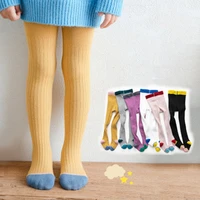 cute tights for girls knitted cotton ribbed baby girl stockings soft breathable children pantyhose toddler stretch tights girl