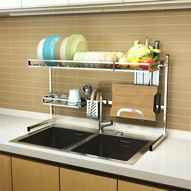Almacenaje Rangement Cuisine Sink Pantry Refrigerator Organizer Stainless Steel Cozinha Organizador Cocina Mutfak Kitchen Rack | Дом и сад
