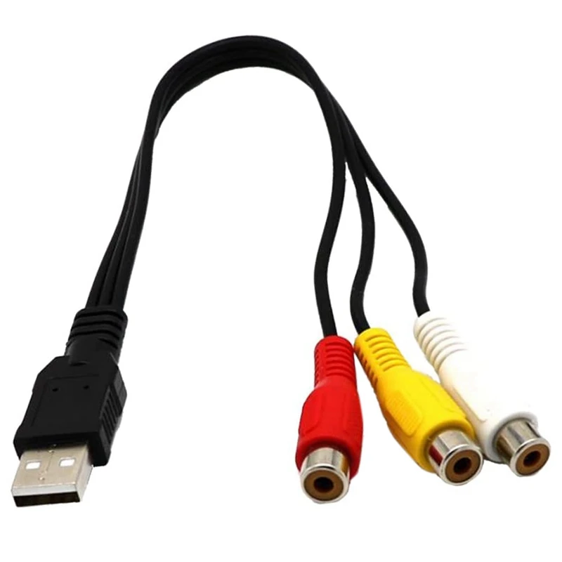 Кабель-переходник с USB на 3RCA переходник мама 3 RCA Rgb Video AV композитный для ТВ ПК DVR |