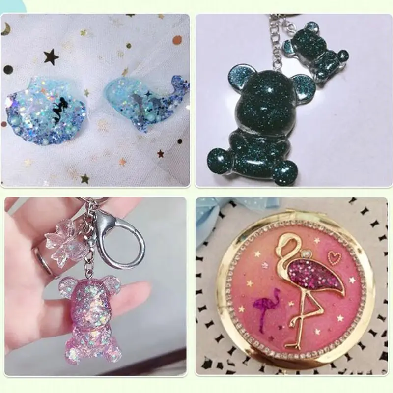 

34 Mixed Colors Resin Casting Mold Glitters Sequains Pigment Large Kit Makeup Jewelry Fillings Nail Art Jewelry Making