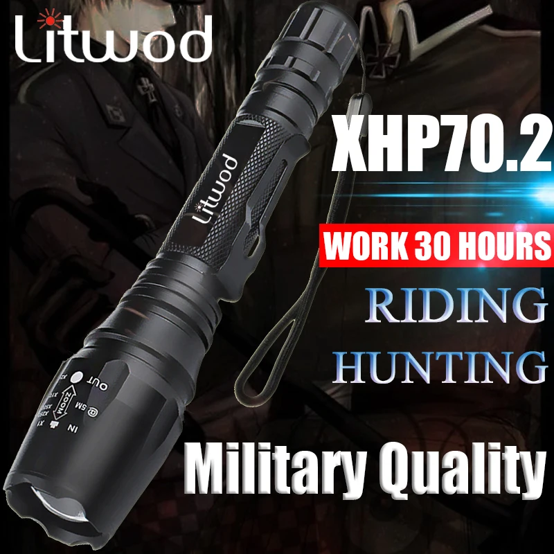 CREE XHP70.2 5000lum тактический фонарь для охоты самый мощный светодиодный