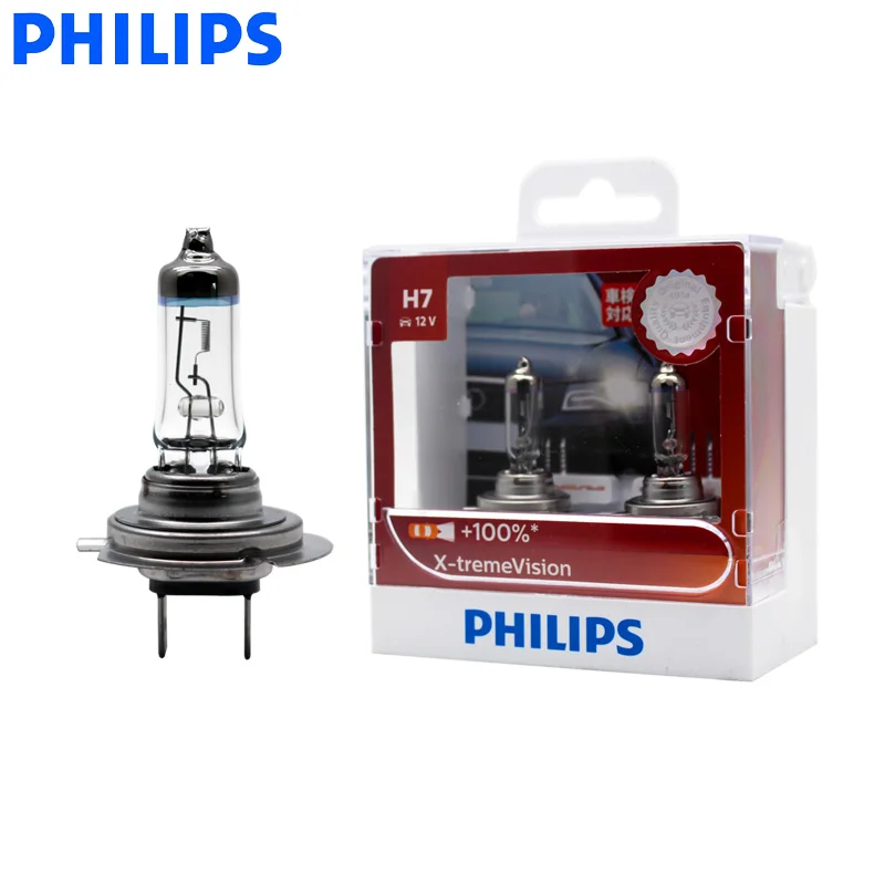 Philips H7 12 В 55 Вт X treme Vision Автомобильные фары яркие галогенные лампы ECE оригинальные