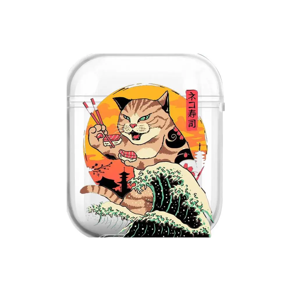 

Kanagawa Big Rover Soft Silicone Cases For Airpods 1/2 Protective Bluetooth Wireless Earphone Cover For Air Pods Charging Box B