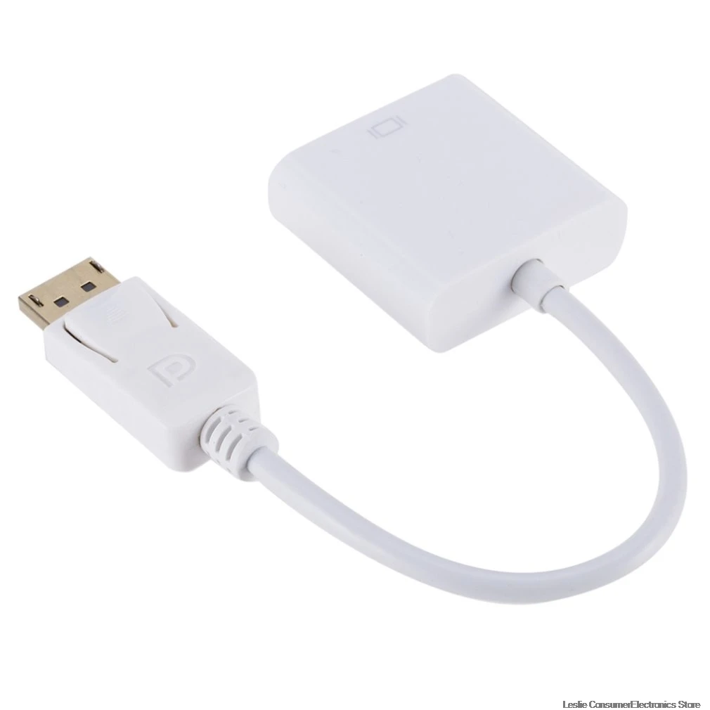 

DisplayPort Display Port DP to VGA Adapter Cable Male to Female Converter for PC Computer Laptop HDTV Monitor Projector