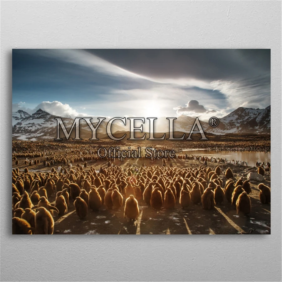 

5D алмазная живопись «сделай сам», полноразмерная Алмазная вышивка, король, пингвин, цыплята, Алмазная мозаика, Набор для вышивки крестиком, ремесла для домашнего декора