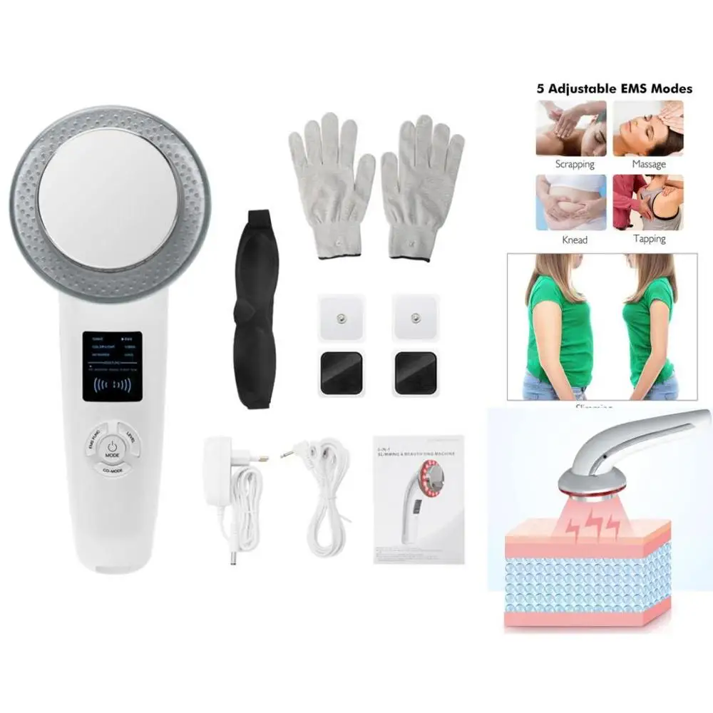 Goede Echografie Cavitatie Ems Lichaam Vermagering Stimulator Gewichtsverlies Anti Cellulite Fat Burner Galvanische Infrarood Ultrasone Golf Therapie
