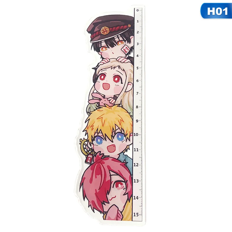 

Anime Demon Slayer: Kimetsu No Yaiba/Toilet-Bound Hanako-kun Cosplay Acrylic Ruler Measuring Scale Students Measure Ruler