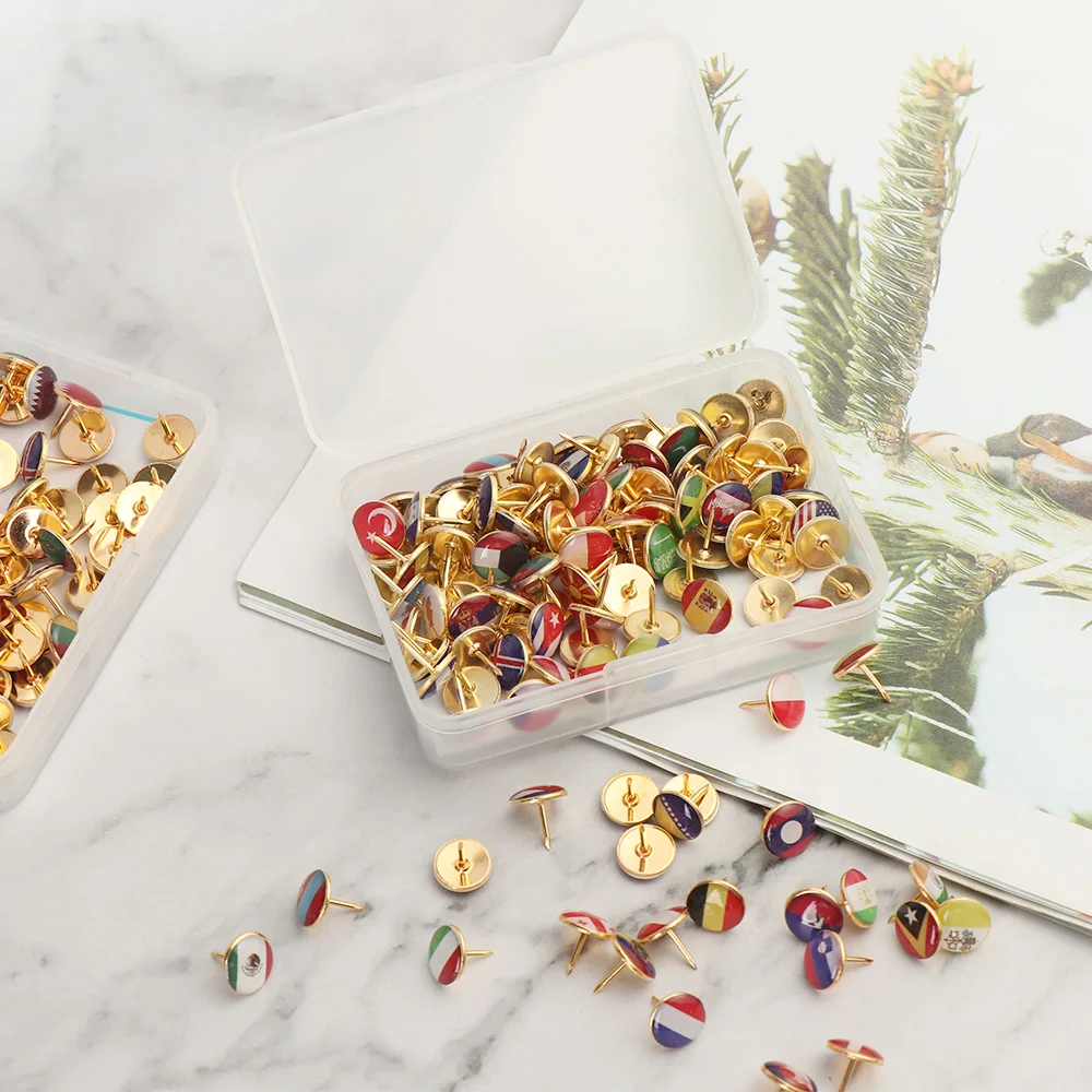 Новинка 100 шт./кор. круглая защелка с изображением национального флага креативный