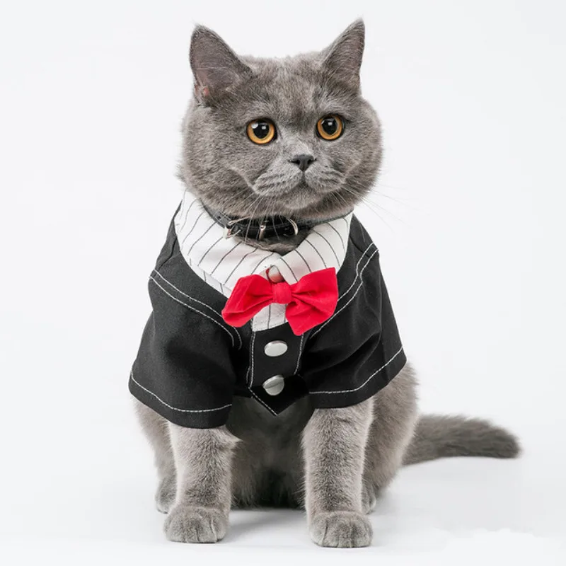 Свадебный костюм для собак одежда мальчиков смокинг вечерняя домашних кошек