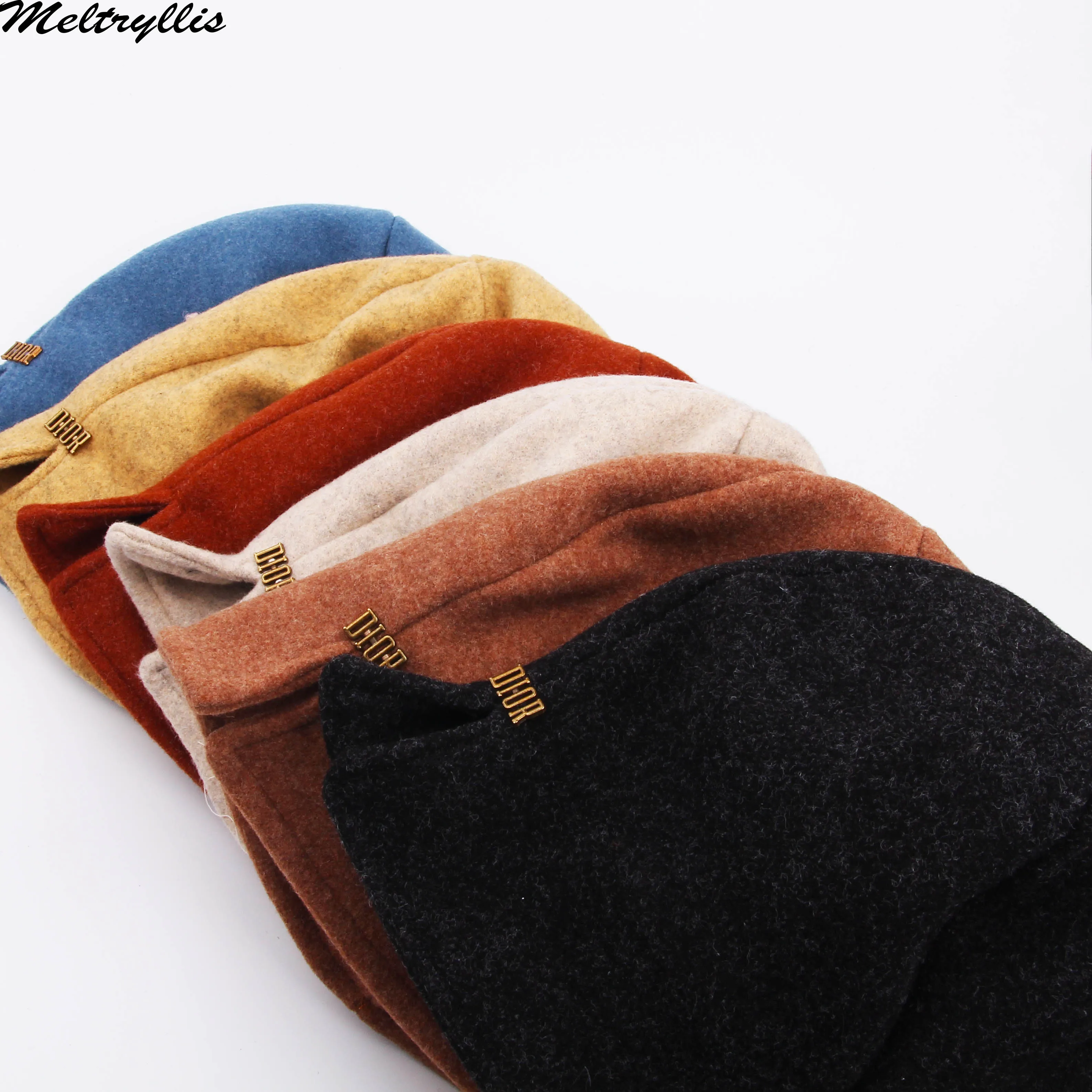 

[Meltryllis] осенне-зимняя шерстяная фетровая Кепка с капюшоном Millinery Craft, Классическая Женская кепка, модная кепка из ковша