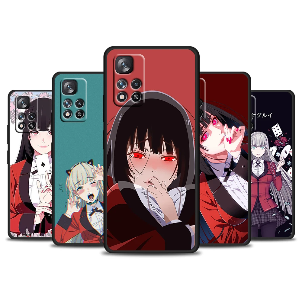 

Yumeko kakegurui Anime For Xiaomi Redmi Note 11 10 10S 9 9T 9S Pro Max 8T 8 7 6 5 4X Silicone Soft Black Phone Case
