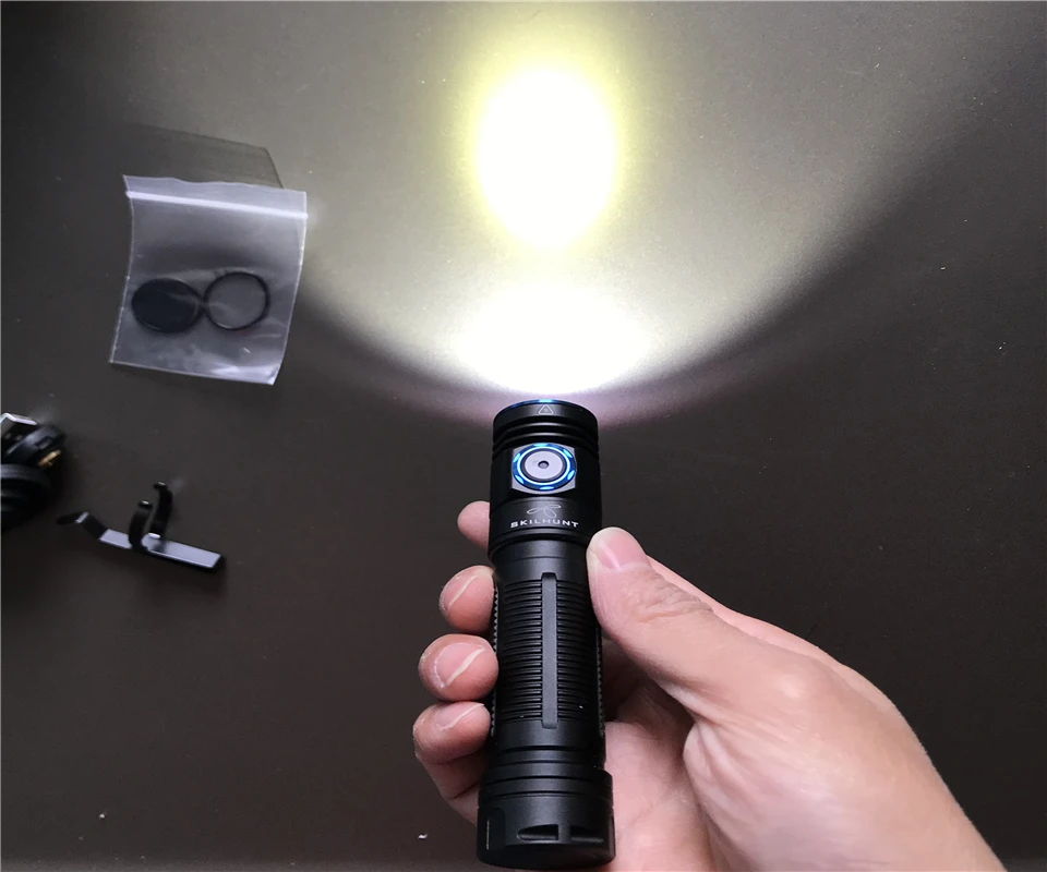 Магнитный usb фонарик Skilhunt M200 перезаряжаемый EDC XPL Cree светодиодный 18650 высокой