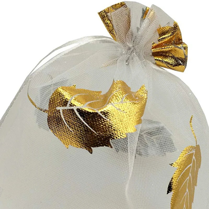 100 шт. 9X12cm Подарочный мешочек из органзы для ювелирных изделий конфетный на