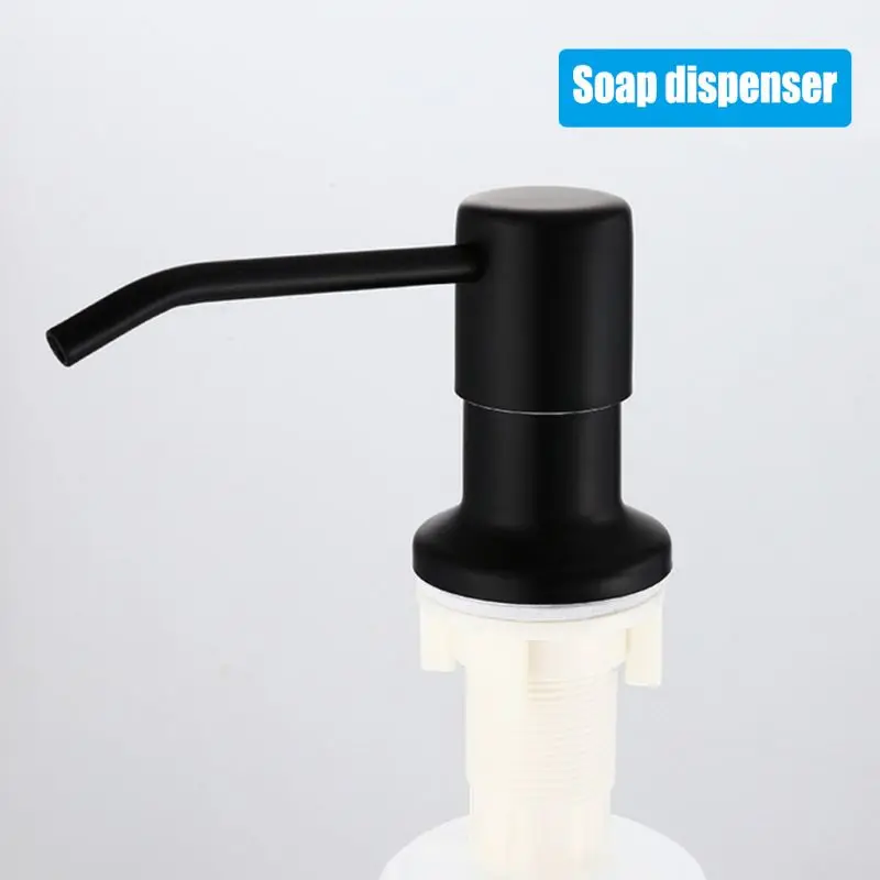 

1Set 300ML Capacity Bottle Liquid Soap Dispenser Stainless Steel Deck Mounted Kitchen Dish Soap Dispensers Sink Pump