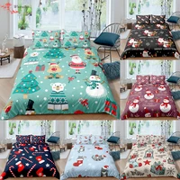 homesky bedding set christmas 9 colors styles polyester duvet cover single double queen king quilt cover pillowcase bedclothes