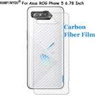 Прозрачная задняя 3D пленка из углеродного волокна для Asus ROG Phone 5 5S ZS673KS 6,78 дюйма, защита экрана (не стекло)