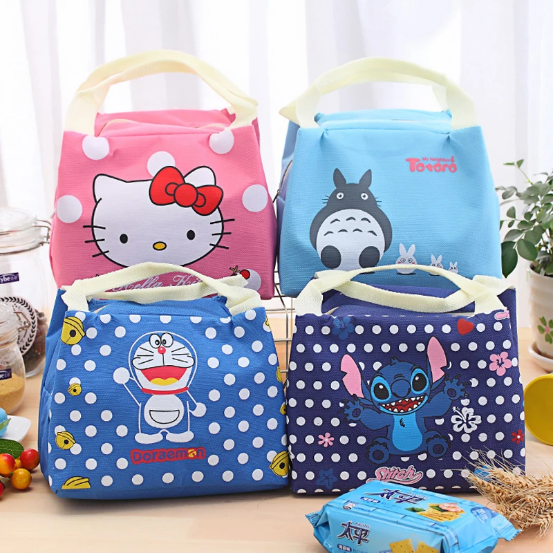 Doraemon непромокаемый мешок для женщин дети мужчины охладитель ланч бокс сумка Холщовая Сумка-тоут Термосумка для еды пакет портативный