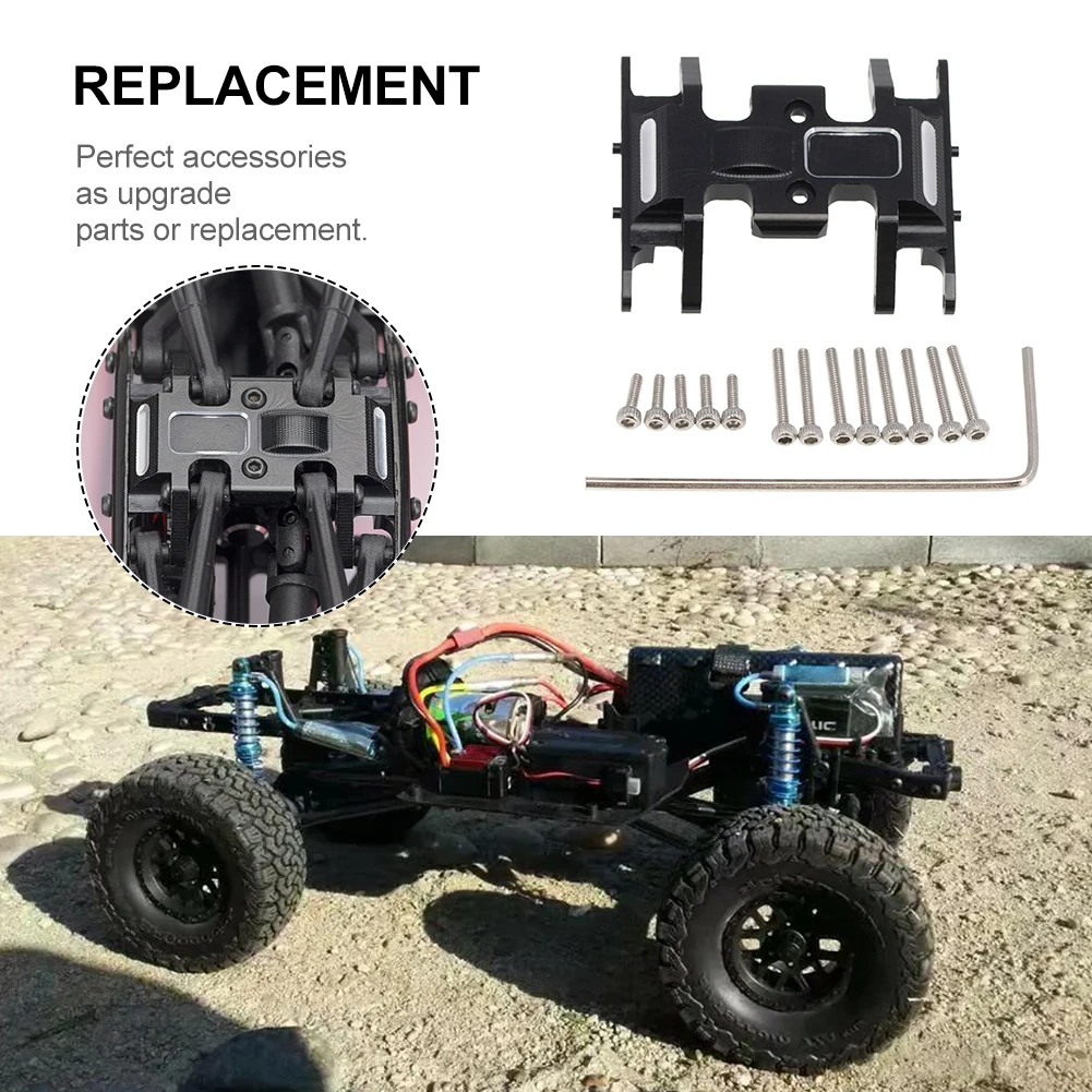 

Racing DIY Replacement Parts Spare Upgrade Servo Mount Bracket 1:24 RC Car Steering Gearbox Crawler Black For Axial SCX24 90081
