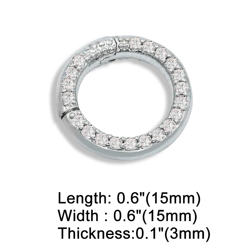 OCESRIO DIY радужные принадлежности застежка круглый карабин винтовой замок Циркония