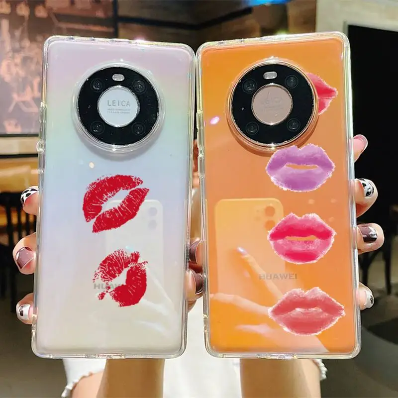 

Sexy Girl red Lips Kiss Phone Case For Huawei P 20 30 40 pro lite Psmart2019 Honor 8 10 20 Y5 6 2019 Nova3E