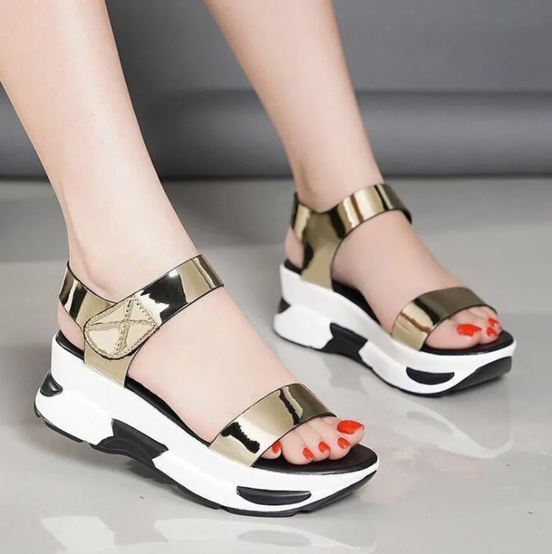 

Women's Platform Sponge Female Sandals 2019 New Wedge with Non-slip Casual Sneakers Beach Shoes Wedges Shoes for Women