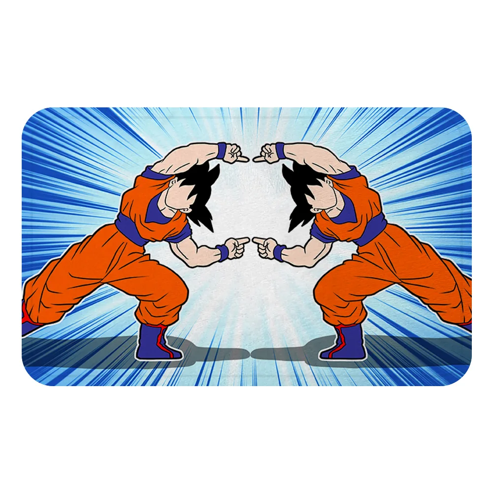 Светло-серый DRAGON BALL Son аниме Гоку коврик для ванной кухня ковер декоративные Противоскользящие коврики комната автомобиль пол бар ковры домашний декор для дверей подарок - Цвет: Светло-серый