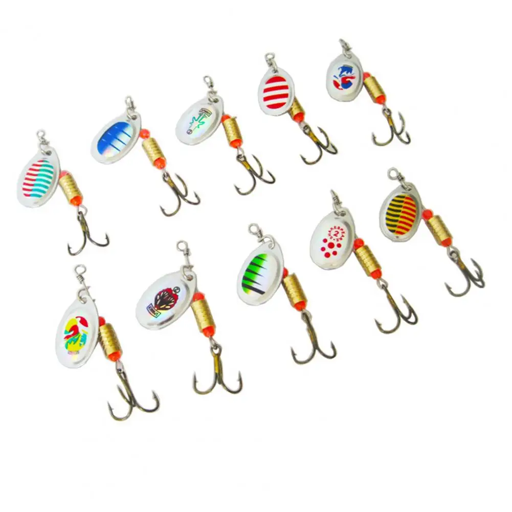 

10Pcs/Set Simulated Metal Sequin Lure Hook Fake Bait Fishing Tackle Accessories Fishing Tools Equipment Gifts For Fishing Lovers