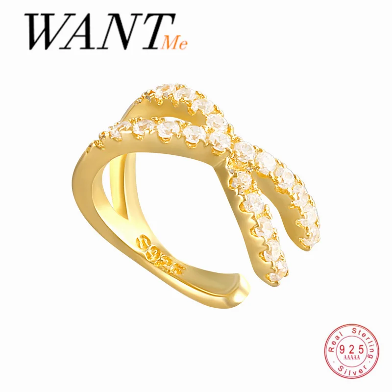 Женские серьги Клипсы из стерлингового серебра 925 пробы WANTME простые клипсы с