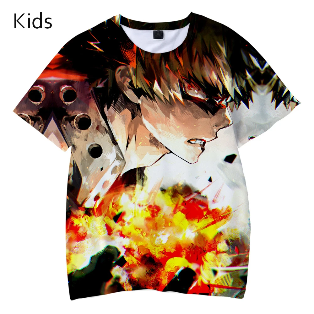 Футболка детская с коротким рукавом и 3D-принтом Моя геройская Академия | Мужская