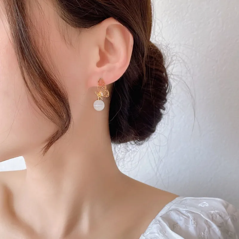 

2021 925 Sterling Silver Butterfly Zircon Earrings for Woman Exquisite High Quality New Earring Jewelry Gift