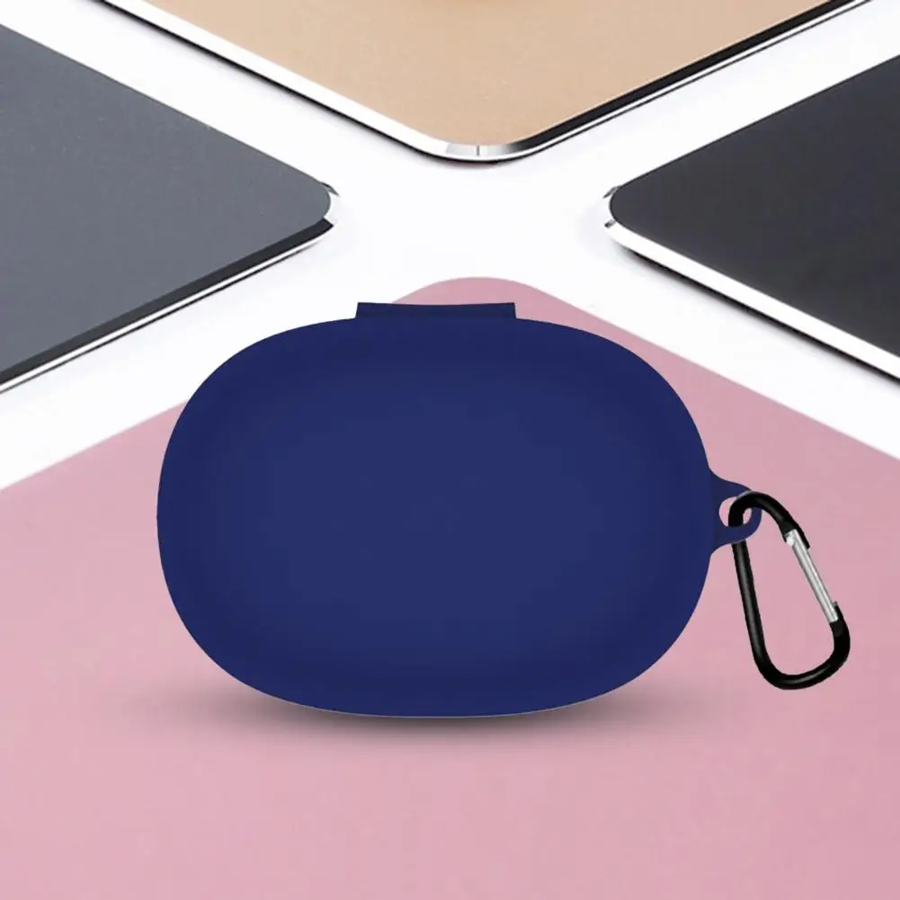 Силиконовый чехол для беспроводных наушников Realme Buds Q TWS защитный с крючком |