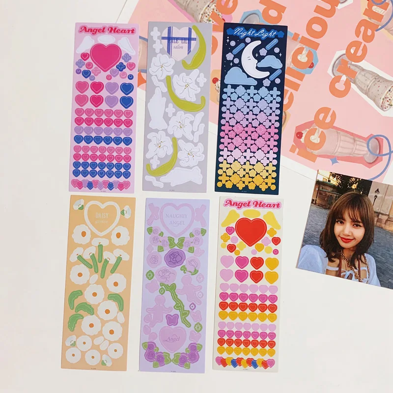 Корейский Ins длинный стиль Любовь Сердце стикер DIY скрапбук мобильный телефон