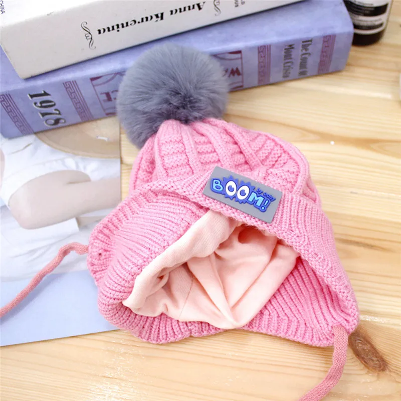 

Baby winter knit hat Cute Toddler Kids Girl Boy Baby Infant Winter Warm Crochet Knit Hat Beanie Cap czapki dla dzieci #3O11