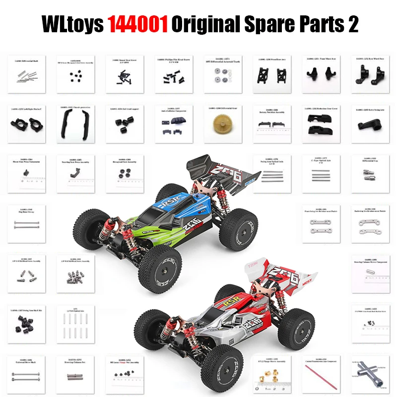 

WLtoys 144001 1/14 RC Car Spare Parts 4WD Gear Arm Pin Central Transmission Axis Ball Head Screw Adaptor Flange Sleeve Set