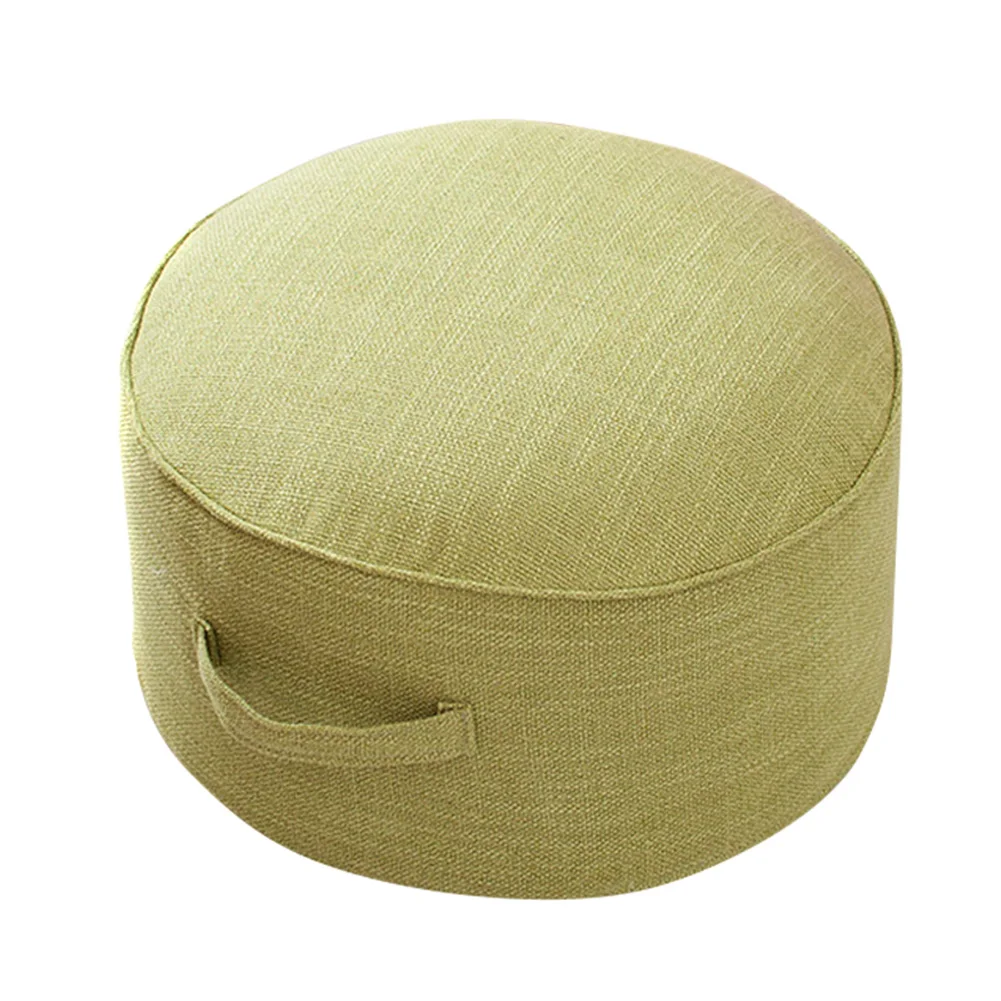 Зеленый Round Floor Seat Cotton Linen Cushion Meditation Mat Removable Washable Cushion TT-best - Цвет: Зеленый