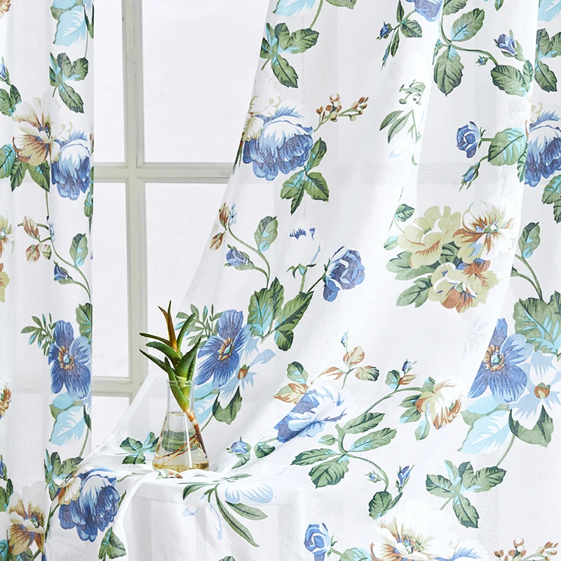 Соревнование CDIY Цветочный Тюль для Гостиная Спальня вуаль шторы Европа печатных