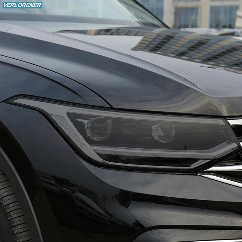 Car Headlight Protective Film Smoked Black Tint Wrap Vinyl Transparent TPU Sticker For Volkswagen VW Tiguan Facelift 2020 2021 Car Headlight Protective Film Smoked Black Tint Wrap Vinyl Transparent TPU Sticker For Volkswagen VW Tiguan Facelift 2020 2021