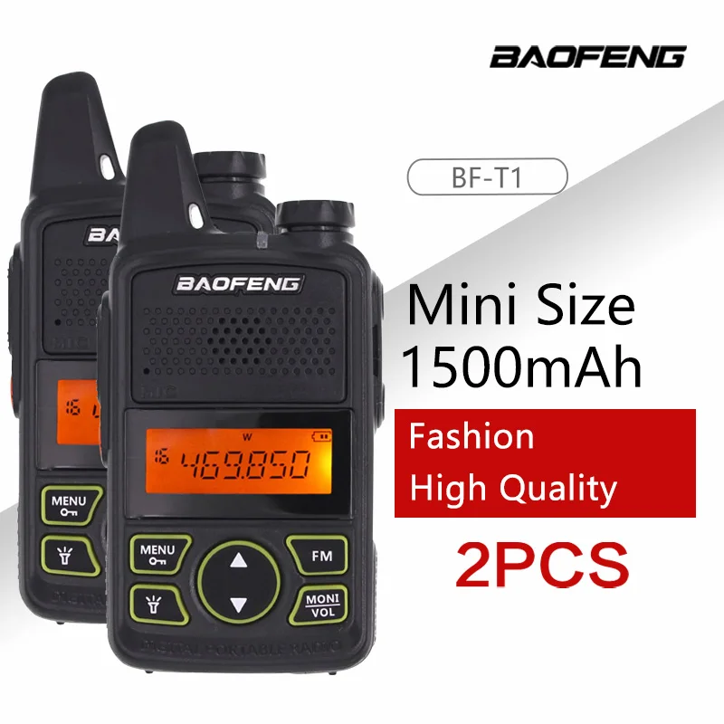 Портативная рация BAOFENG T1 частота 400-420MHZ дальность 3-5 км в комплекте 2 шт. | Мобильные