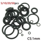 5102050 шт Толщина 1 мм NBR каучук o-образный кольцо OD 3-80 мм маслостойкий черный Нитриловый каучук уплотнение шайба