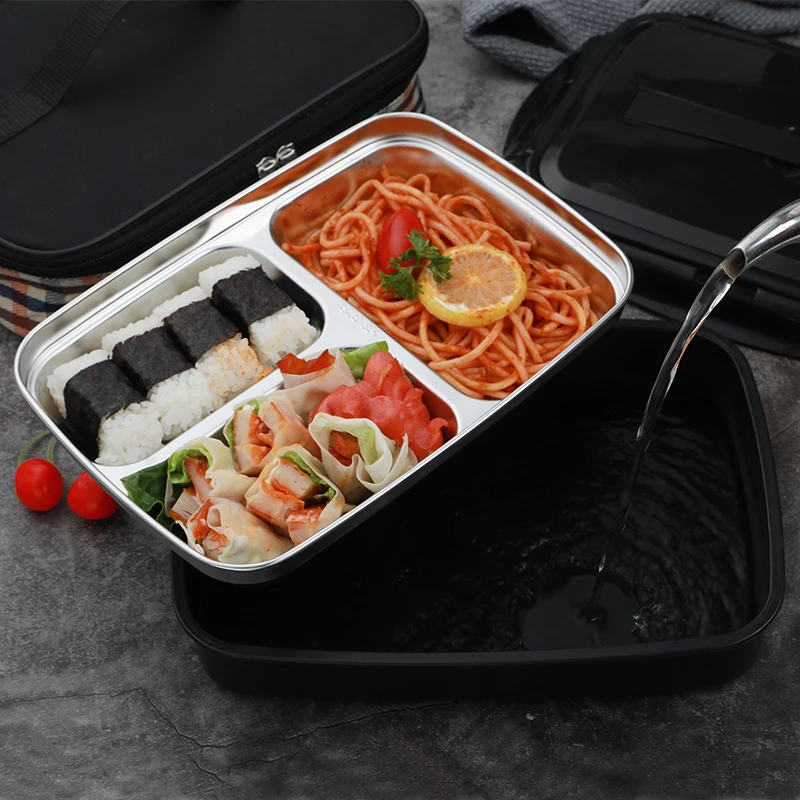 Домашний Портативный Ланч бокс для детей и школьников 304 металлический Бенто