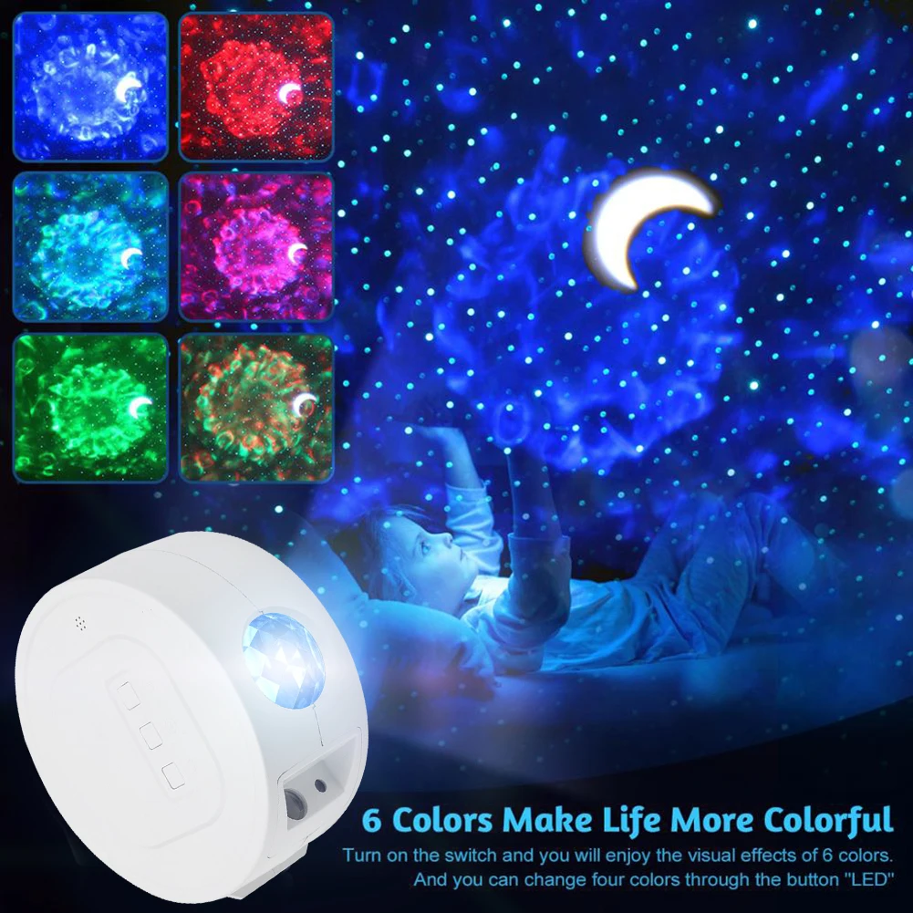 

VKTECH Звезда Луна Небо светодиодный проектор свет ребенок спальня Дистанционное управление USB ночник лампа Galaxy проектор Ночник декор для спа...