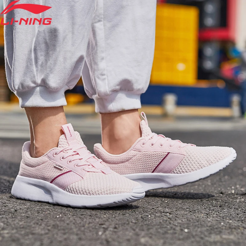 Li-Ning/Женская Базовая мягкая обувь для образа жизни; удобная спортивная обувь с дышащей подкладкой для фитнеса; кроссовки-светильник; AGCP084 YXB311