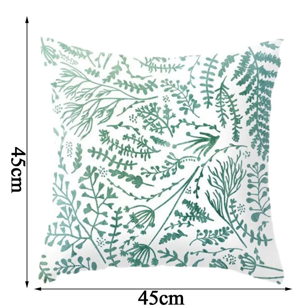 

Geometric Printing Green Newspaper Pillowcase Peach 45*45Cm Sofa Leather Cover Decorative Cushion Pillowcase B0S5