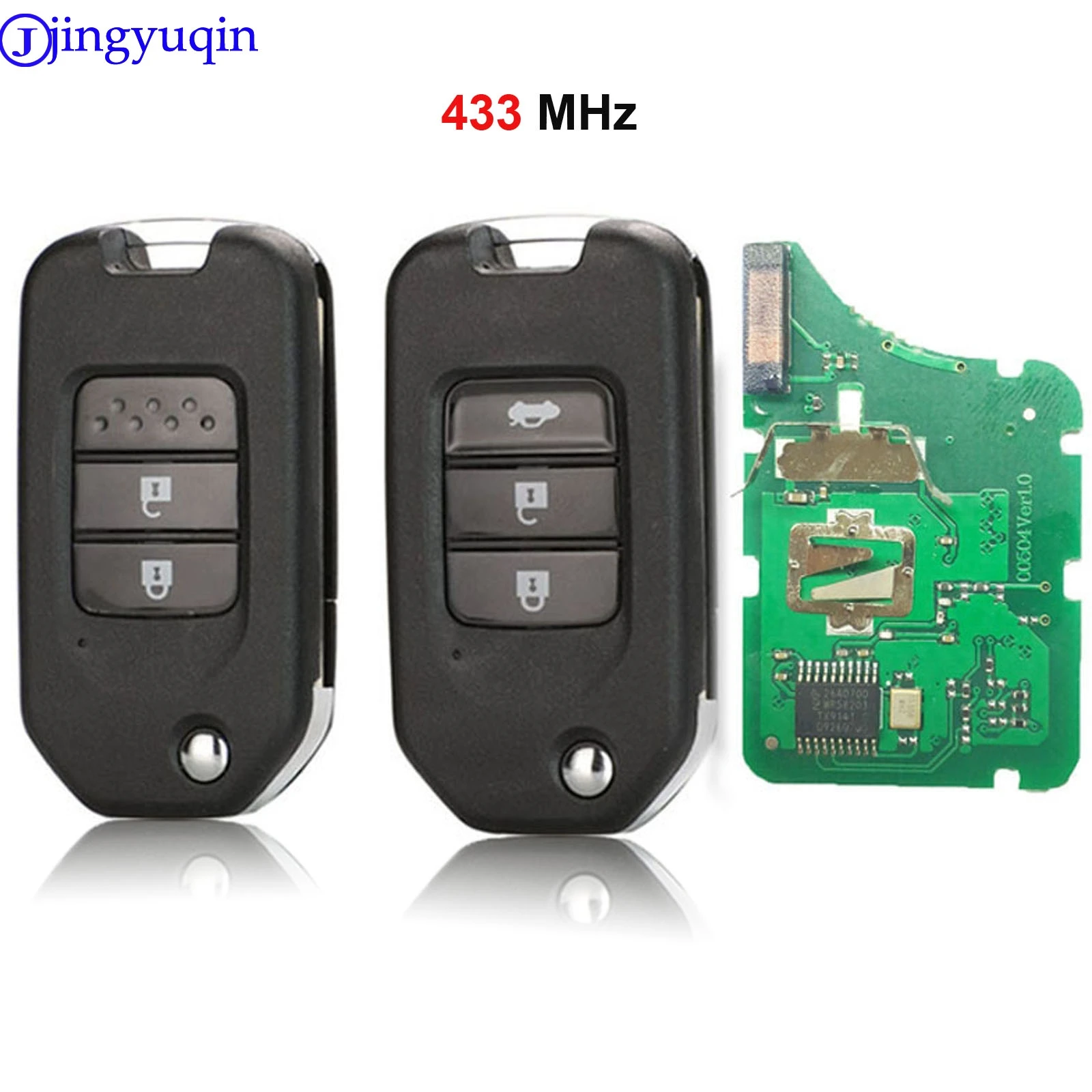 Jingyuqin 10ps 2/3 кнопки дистанционного ключа для Honda Civic Accord City CR V Jazz XR Vezel HR FRV Авто замок
