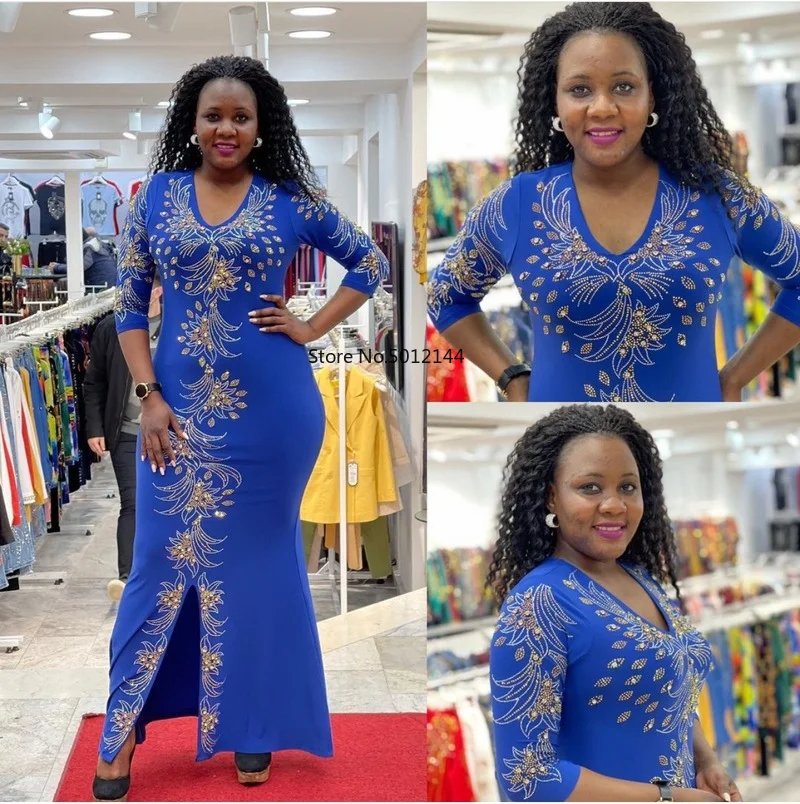 

Flower Print Traditional Dashiki African Dresses For Women Plus Size Boubou Robe Africaine Femme Long Africa Maxi Dress Clothes