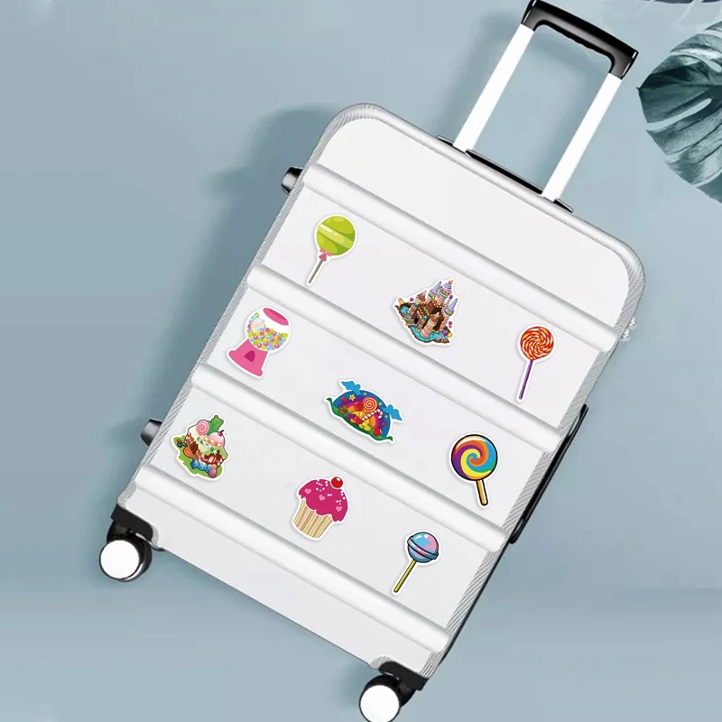 

50pcs Colorful Candy Stickers Waterproof Skateboard Scrapbook Suitcase Pink Sticker Pack Animal Laptop Racing Stiker For Kids